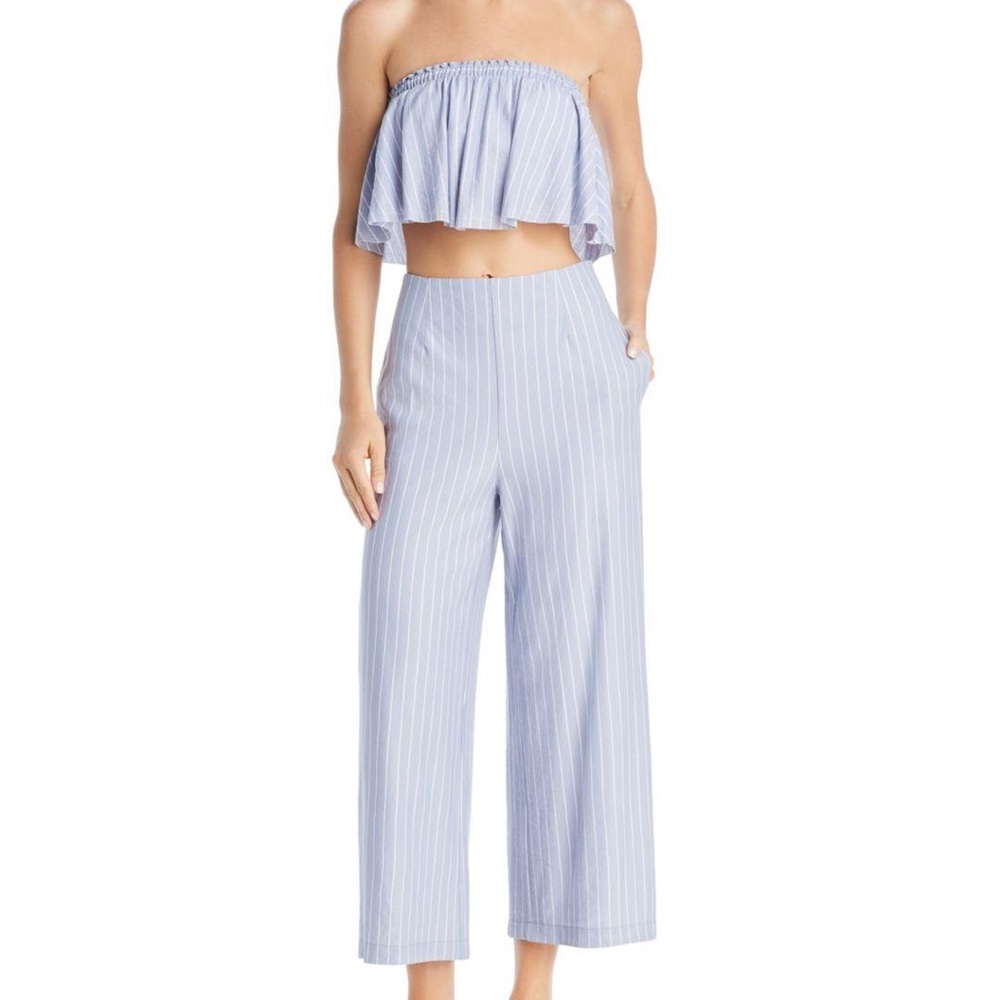 Sage The Label Revolve Wild One Striped Strapless Crop Top - Picture 10 of 10